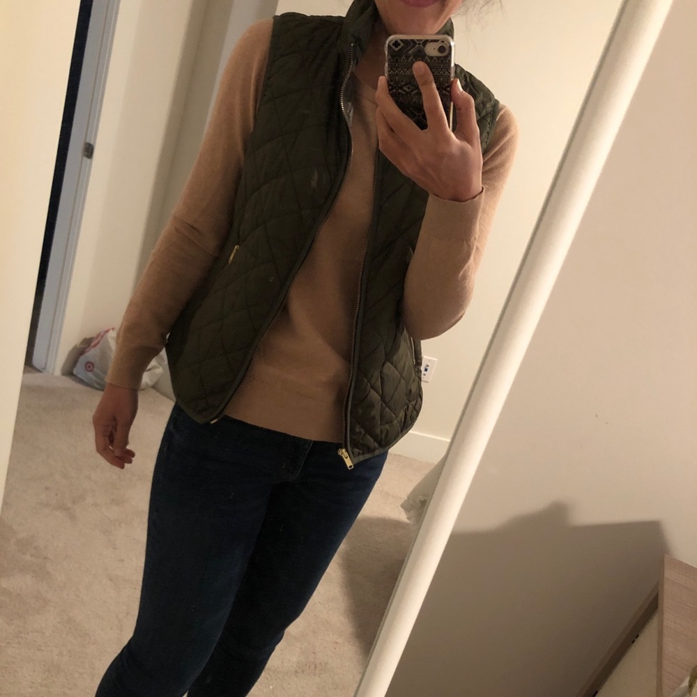 Olive Green Puffer Vest